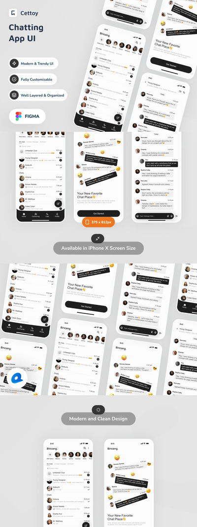 聊天应用APP UI KIT (FIG)