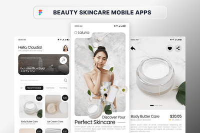 美容护肤手机应用APP UI KIT (FIG,PNG)