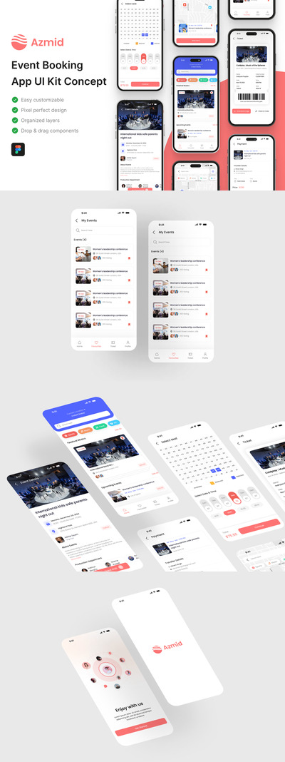 活动预订应用APP UI KIT (FIG)