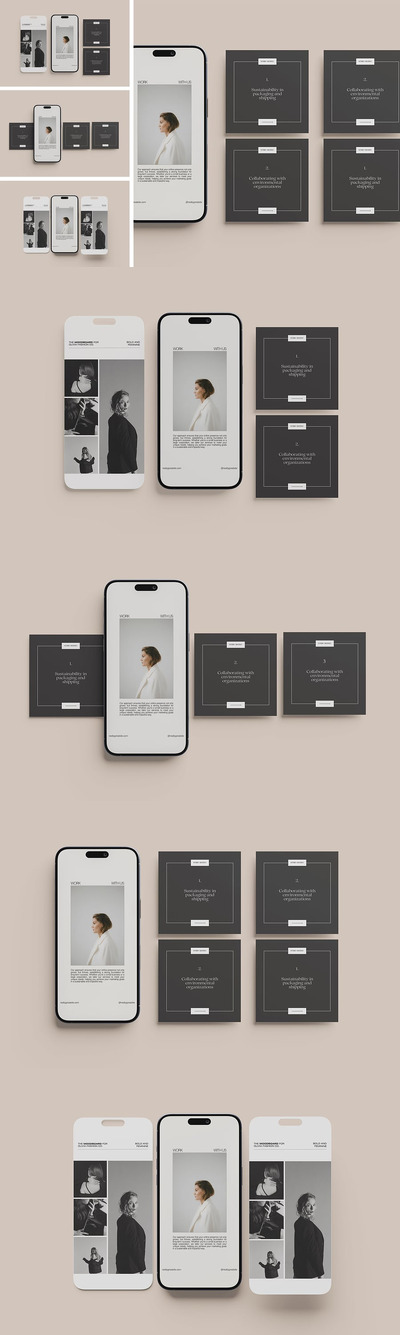 Instagram 文章样机 (PDF,PSD)