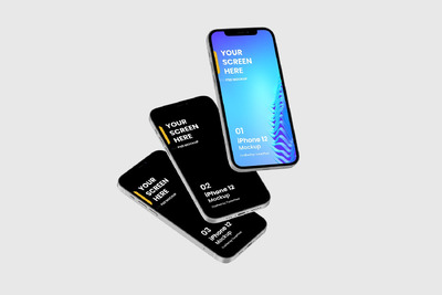 iPhone 12 Mockup样机 (PSD)