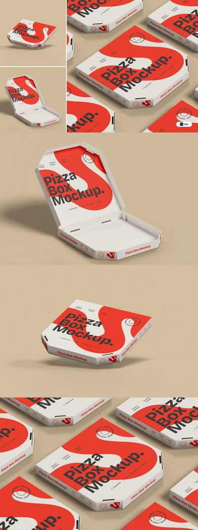 披萨盒样机 (PSD)