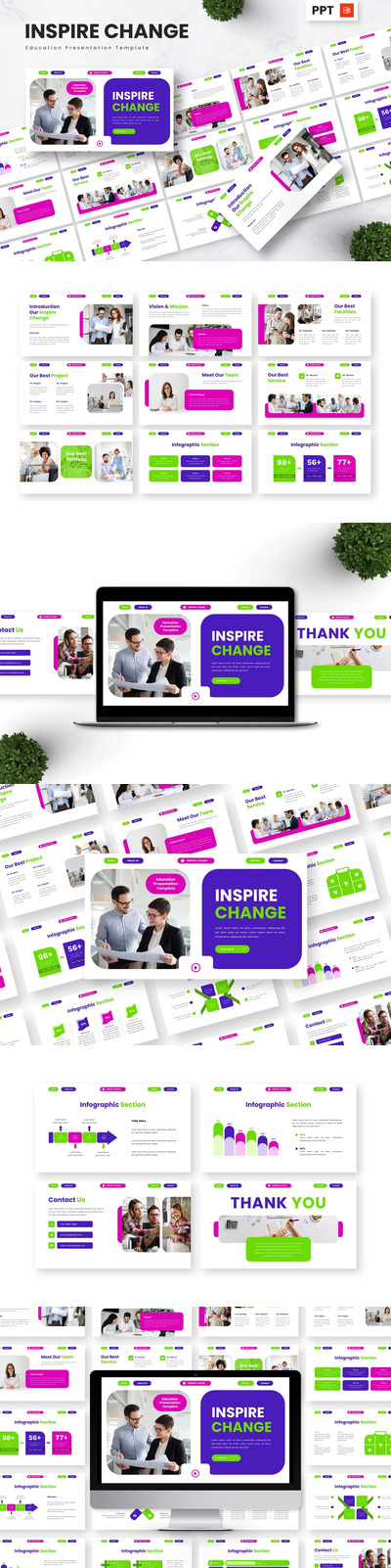 激发变革 - 教育PPT模板 (PPTX)