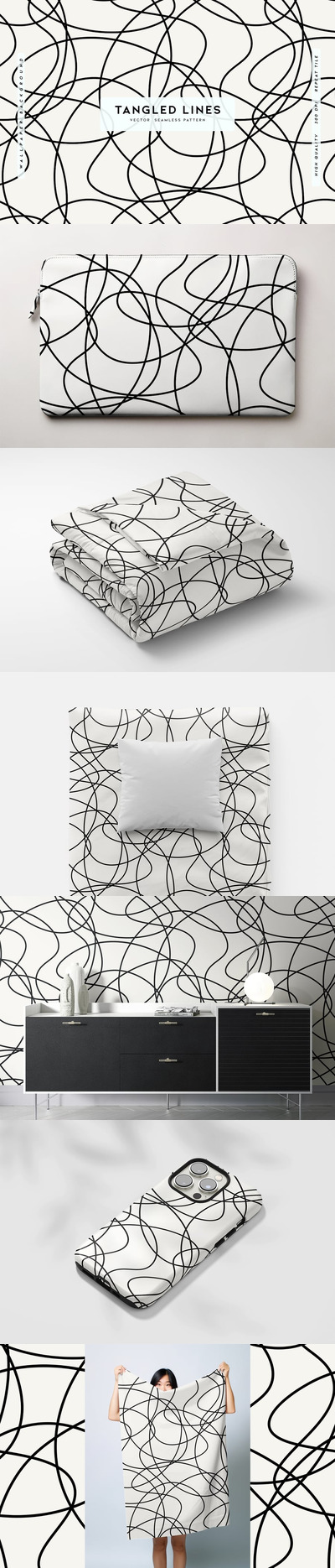 纠结的线条矢量图案下载（AI,EPS,JPG,SVG）