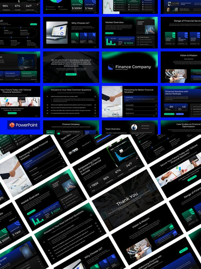 财务公司PPT模板 (PPTX)