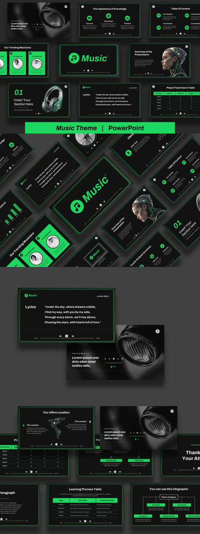 音乐PPT模板 (PPT,PPTX)
