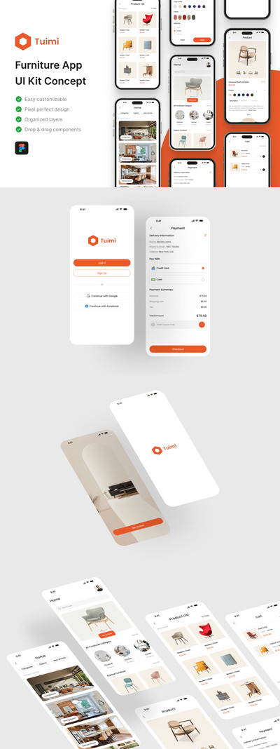 家具应用APP UI KIT (FIG)