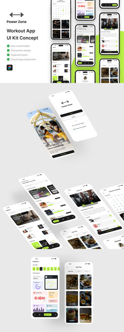 锻炼应用APP UI KIT (FIG)