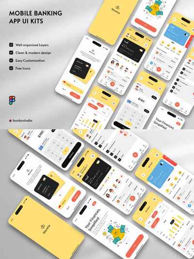 移动银行应用APP UI KIT (FIG)