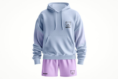 休闲连帽衫样机 (PSD)