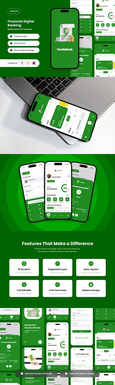 智能金融和银行应用APP UI KIT (FIG,SKETCH,XD)