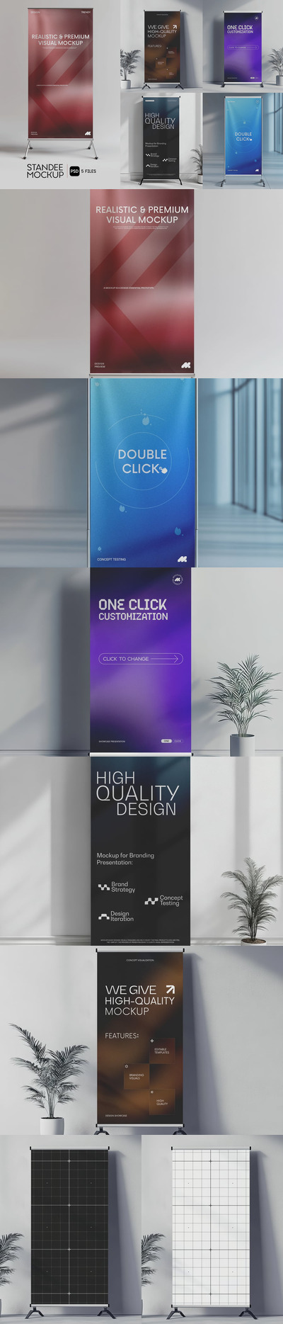 办公室活动易拉宝模型样机 (PSD)