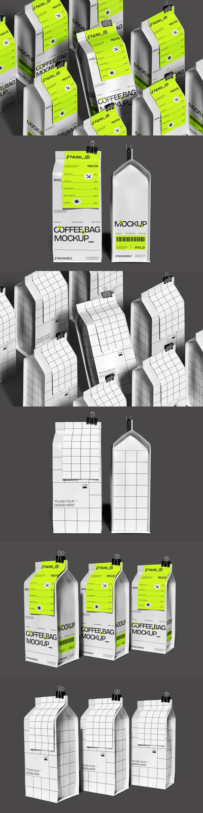 咖啡袋模型样机 (PSD)