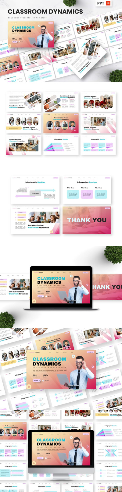教室动态 - 教育PPT模板 (PPTX)