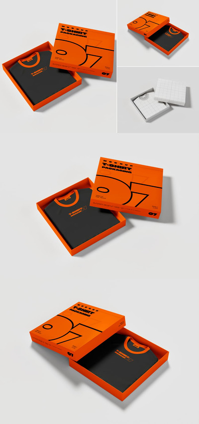 T恤包装模型样机 (PSD)