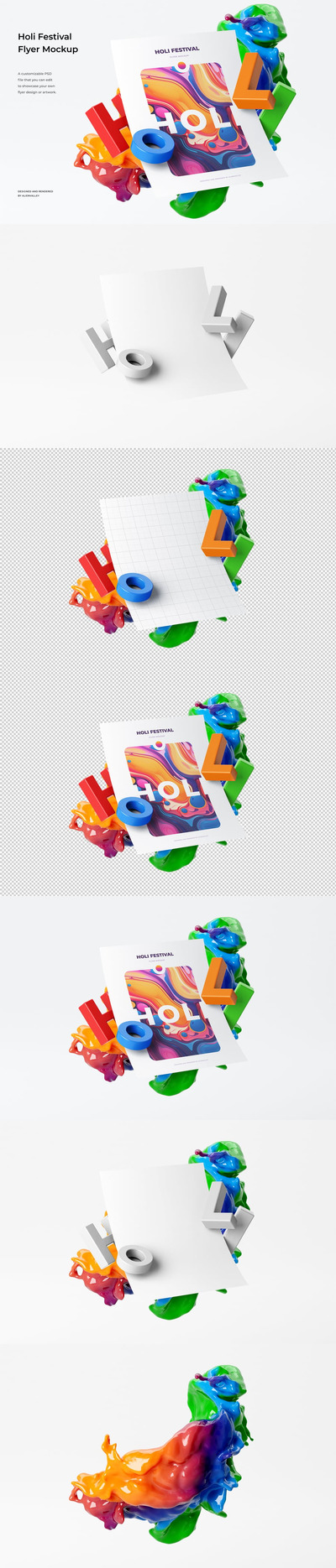 洒红节传单模型样机 (PSD)