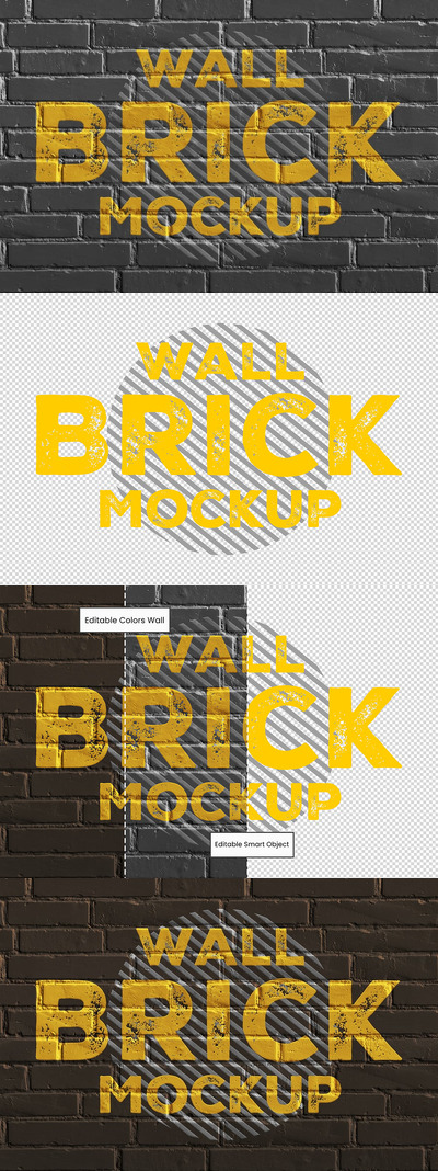 墙砖模型样机 (PSD)