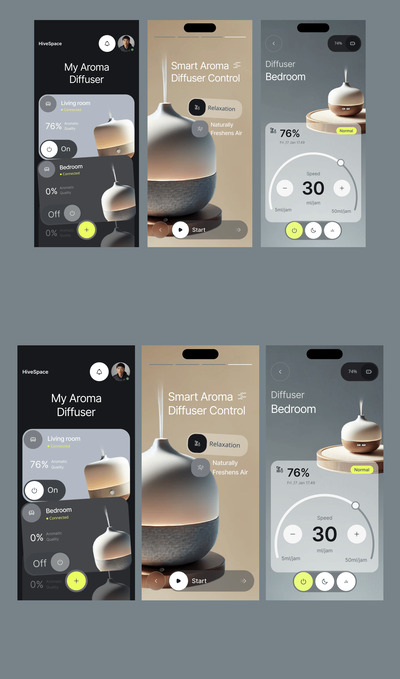 智能香薰机应用APP UI KIT (FIG)