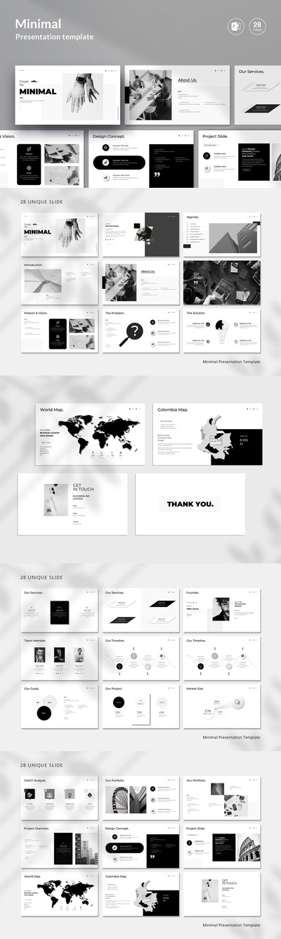 极简主义呈现模板PPT模板 (PPTX)