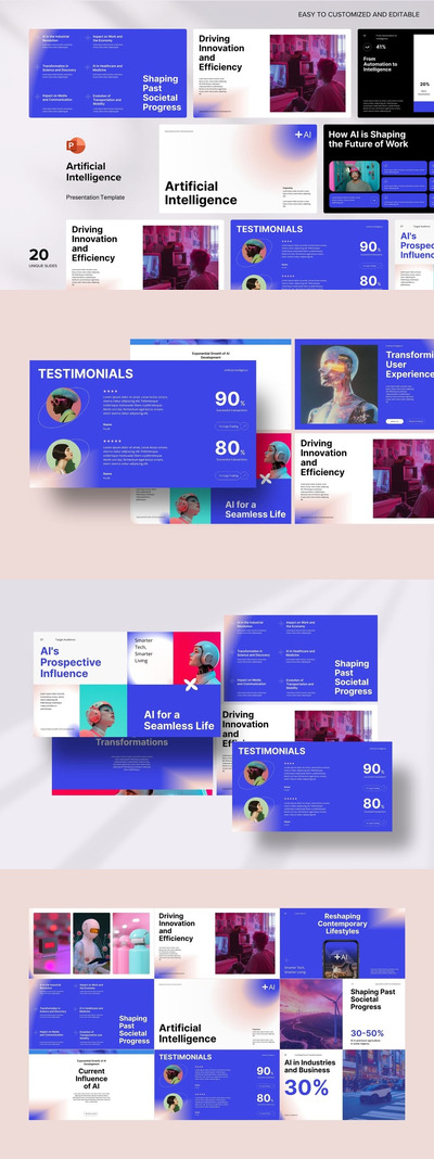 人工智能PPT模板 (PPTX)