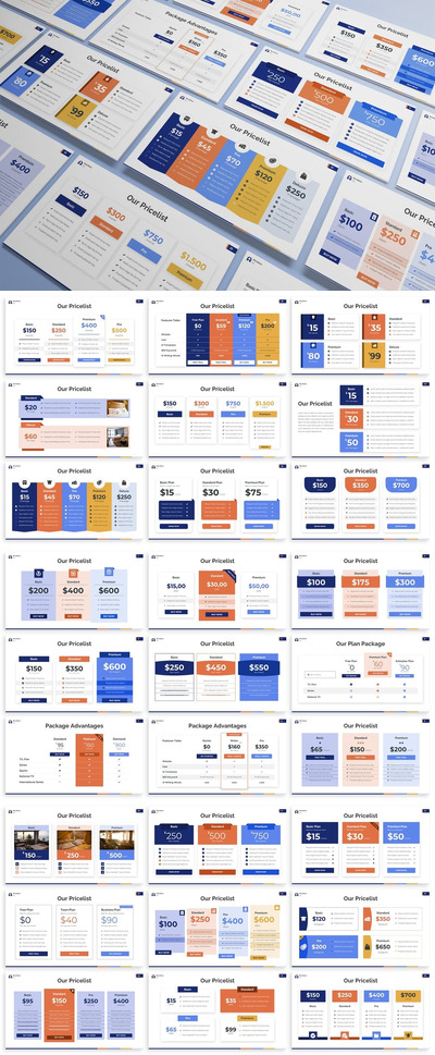 信息图定价PPT模板 (PPT,PPTX)