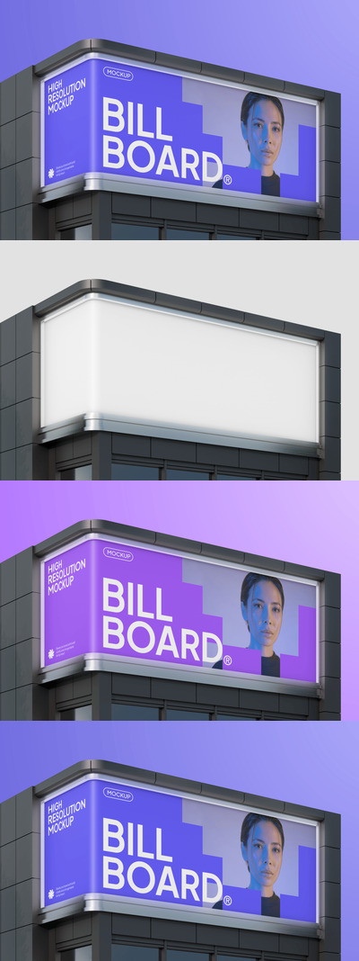 广告牌模型样机 (PSD)