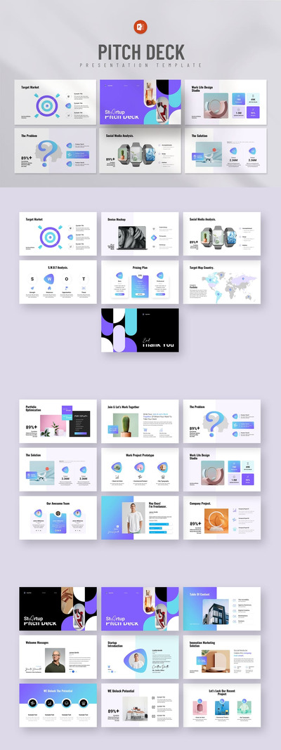 业务启动螺距甲板演示PPT模板 (PPTX)
