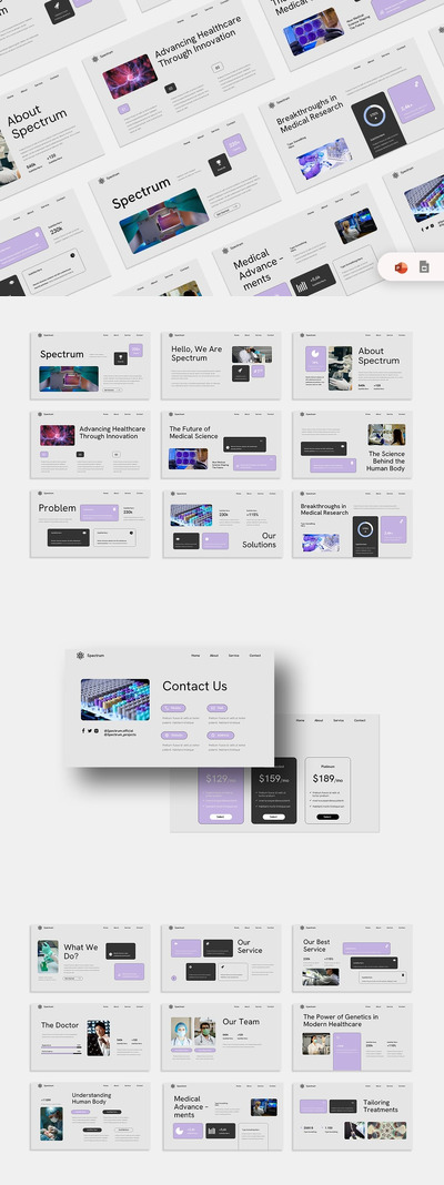 医学科学PPT模板 (PPTX)