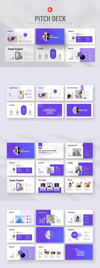 创意代理商的音调演示PPT模板 (PPTX)