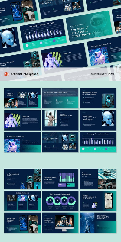 人工智能PPT模板 (PPTX)