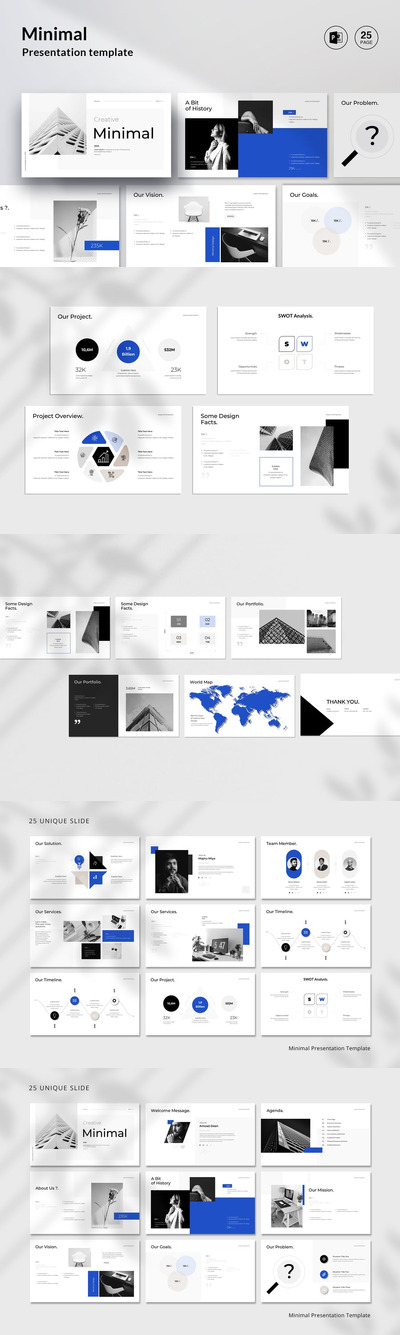 极简主义呈现模板PPT模板 (PPTX)