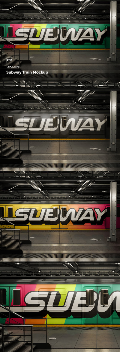 地铁火车模型样机 (PSD)