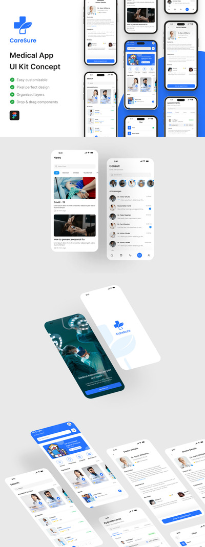 医疗应用APP UI KIT (FIG)