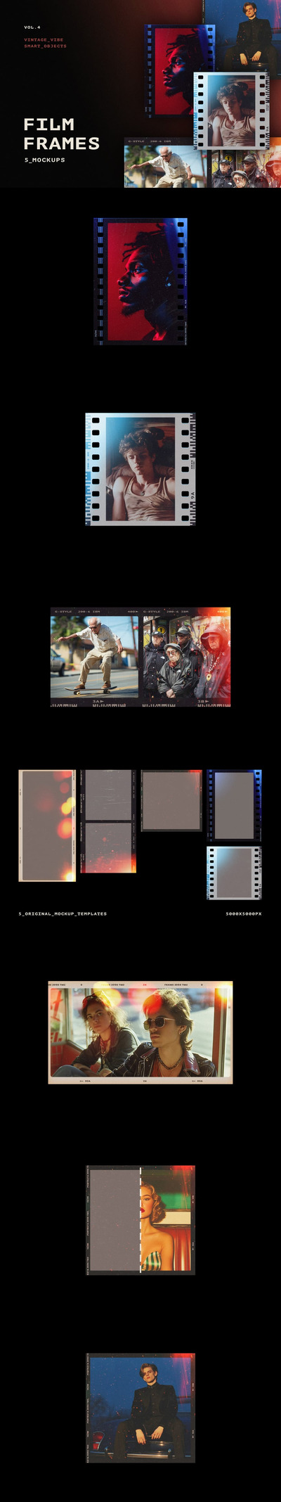 电影框架模型样机 (PSD)