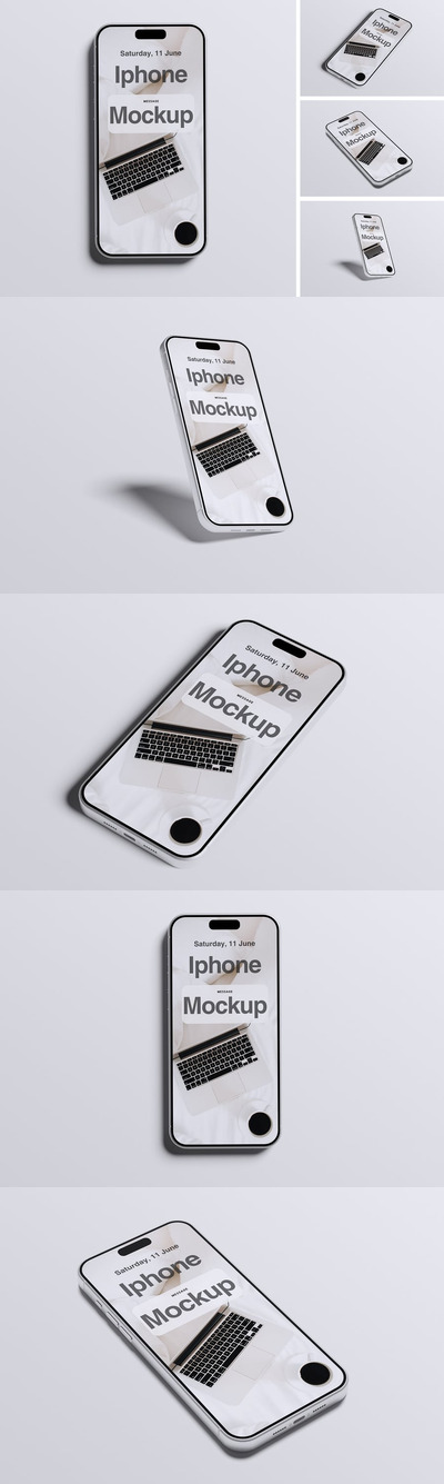 iPhone手机模型样机 (PSD,PDF)