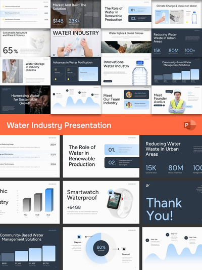 水行业PPT模板 (PPTX)