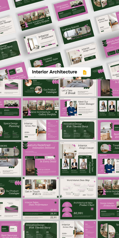 室内建筑PPT模板 (PPTX)