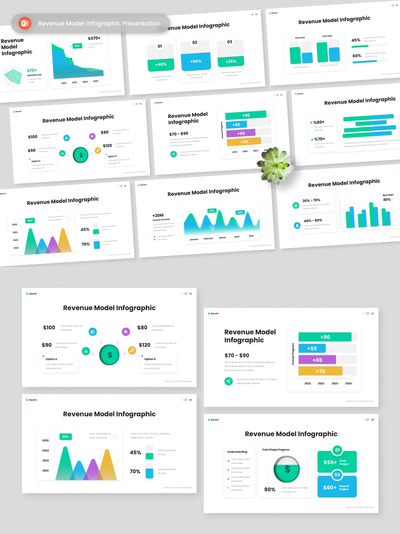 收入模型信息图表PPT模板 (PPTX)