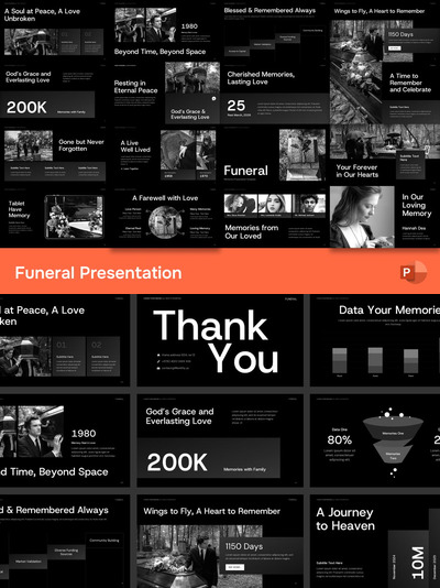 葬礼业务PPT模板 (PPTX)