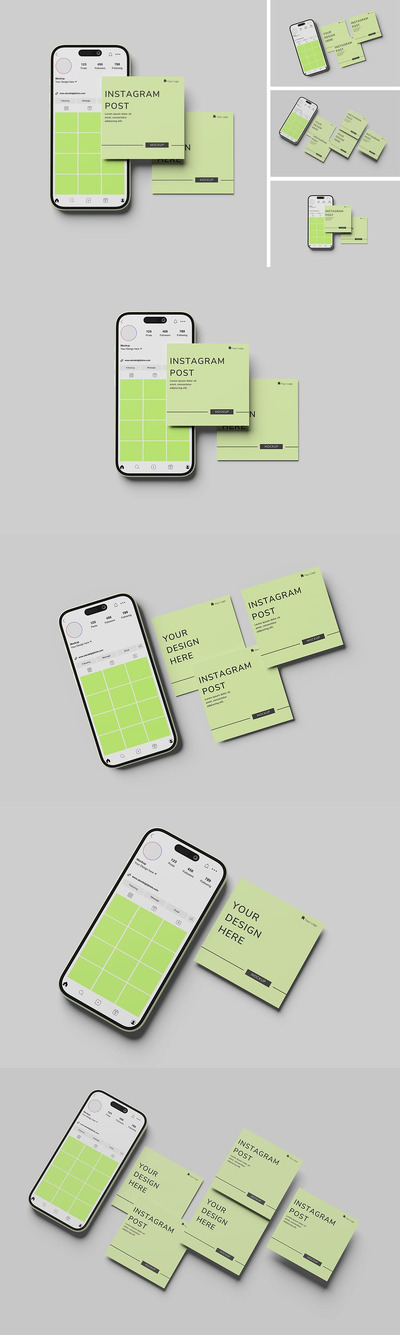 Instagram Post模型样机 (PSD,PDF)