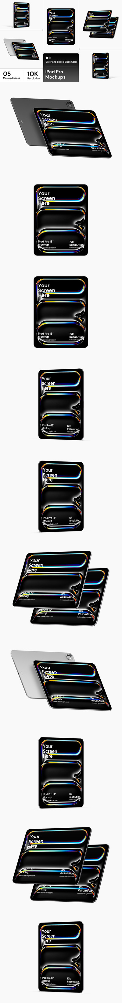 iPad Pro模型样机 (PSD,PNG)