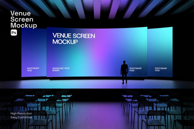 会议场地屏幕模型样机 (PSD)