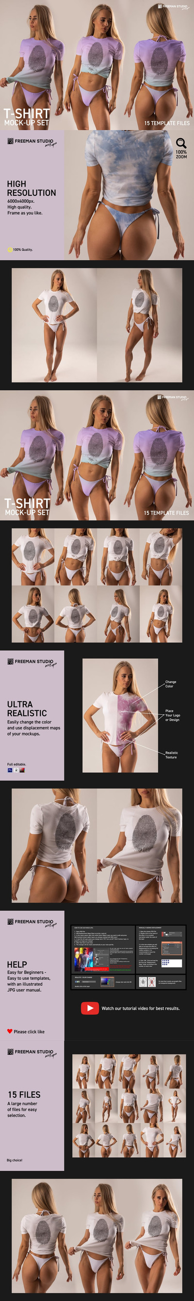 T恤样机套装样机 (PSD)