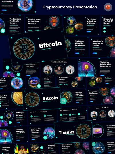 加密货币比特币PPT模板 (PPT,PPTX)