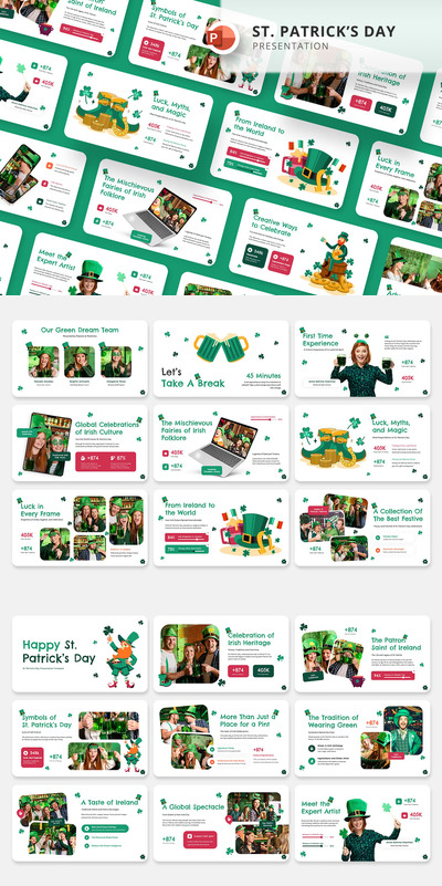 圣帕特里克的一天PPT模板 (PPTX)