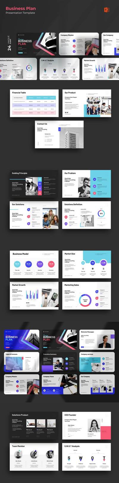 业务计划演示模板PPT模板 (PPTX)