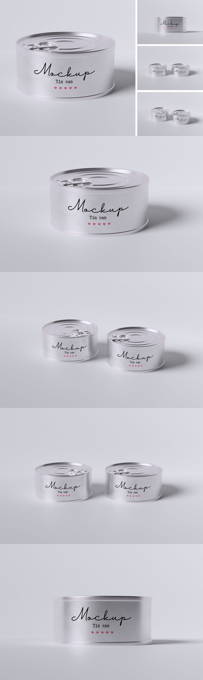 锡易拉罐模拟样机 (PSD,PDF)