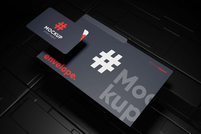 名片和信封模型样机 (PSD)