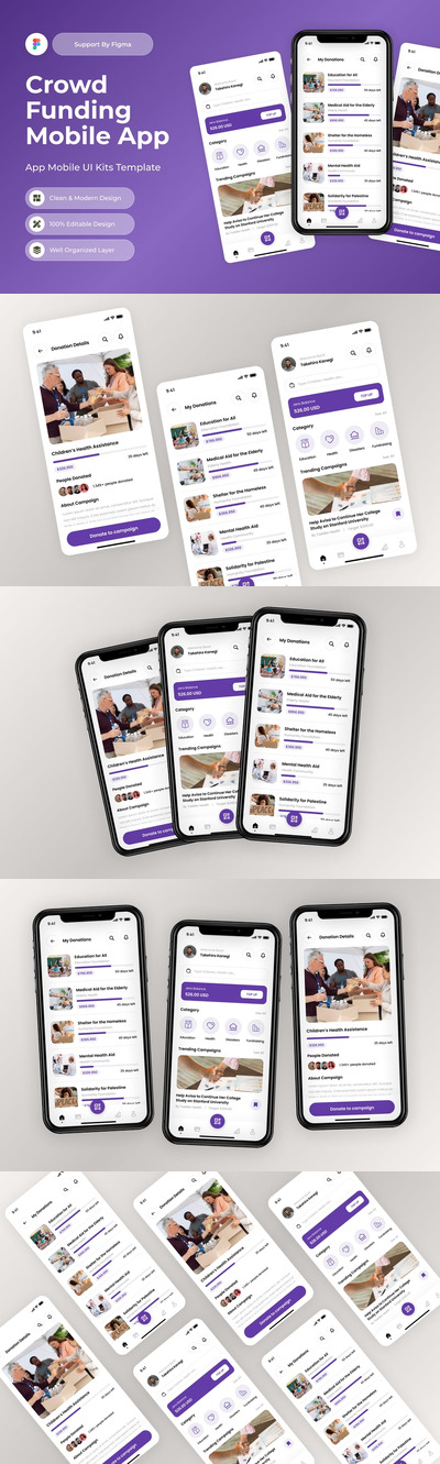 众筹移动应用APP UI KIT (FIG)