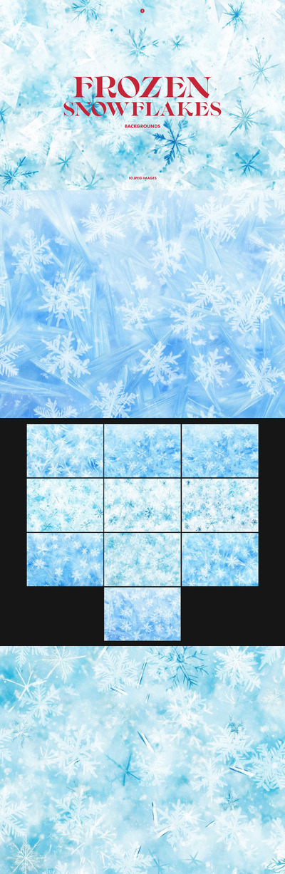 冷冻雪花背景 (JPG)